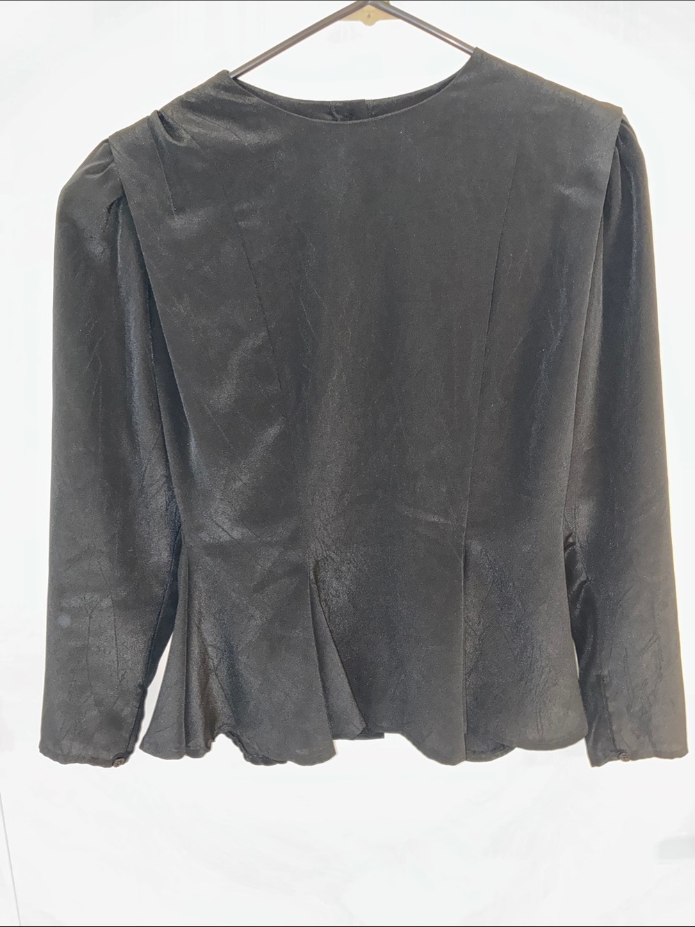 Black Women's Long Sleeve Jacket - Classic Silhouette Vintage